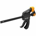 Tolsen 18  Quick Rachet Bar Clamp Hard Plastic Body, Black Finished Bar, Soft Non-Marking Pads 10206